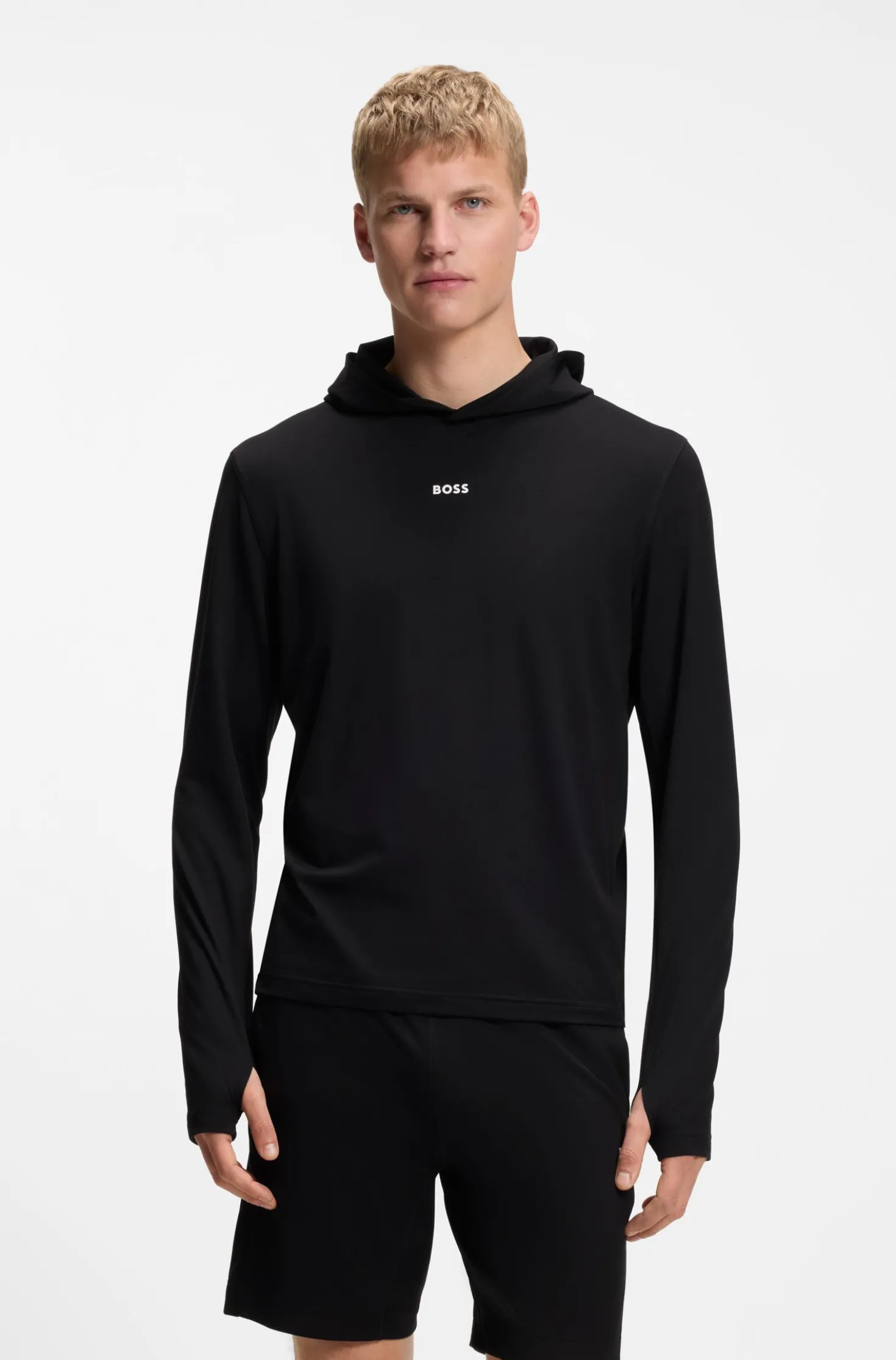 Active Hoodie mit Daumenlöchern und Feuchtigkeitsmanagement