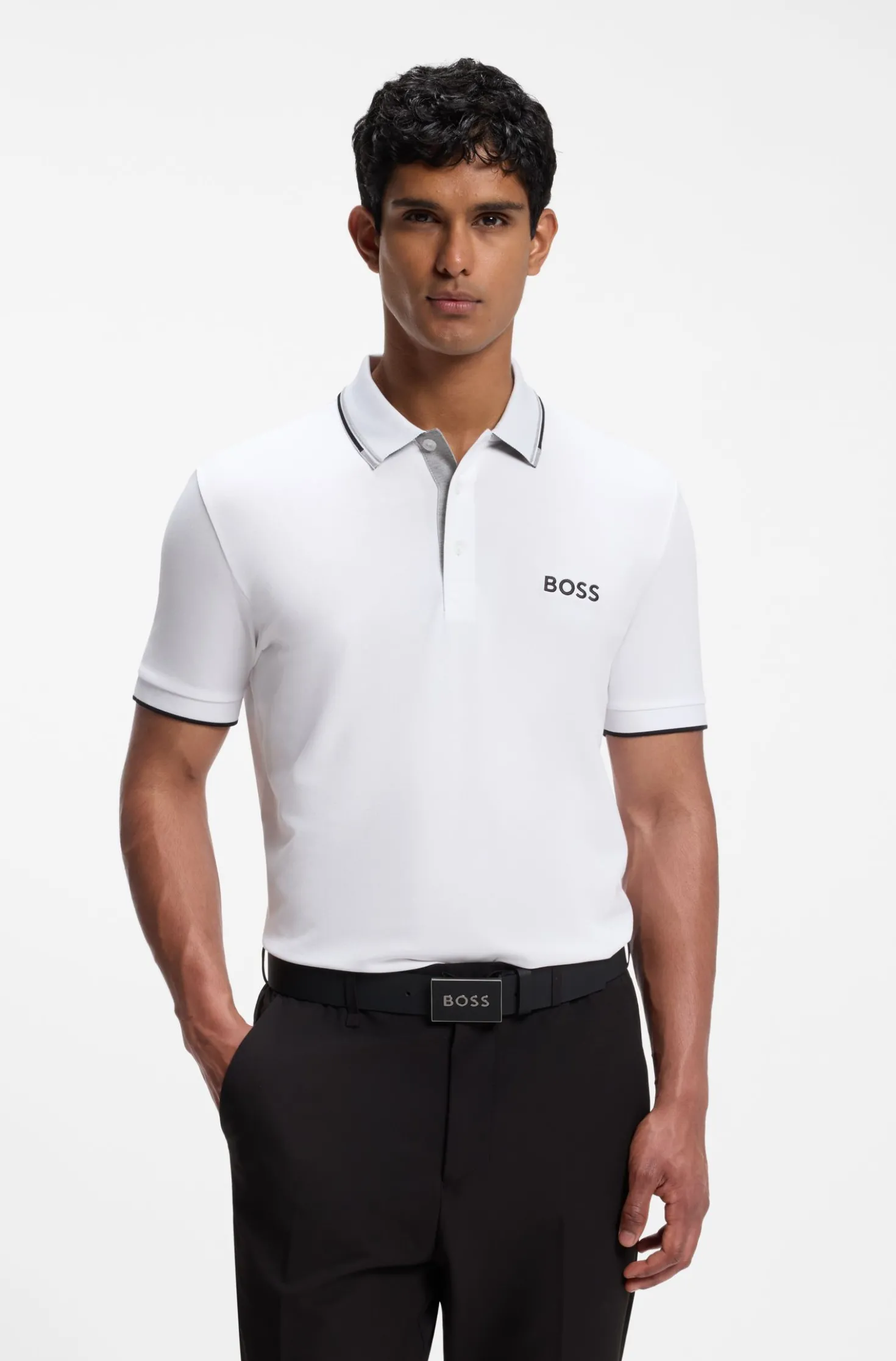 Active Paddy Regular-Fit Poloshirt aus schnell trocknendem Stretch-Piqué