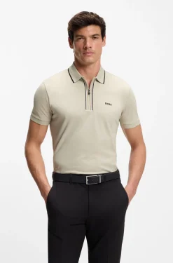 Active Slim-Fit Poloshirt aus feuchtigkeitsregulierender Stretch-Baumwolle