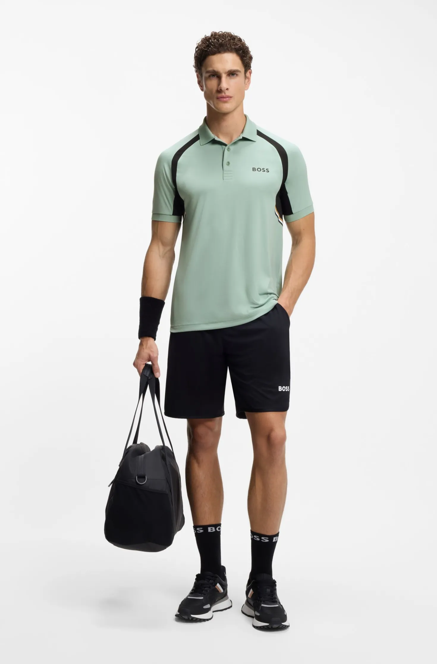 Active Slim-Fit Poloshirt aus schnell trocknendem Stretch-Gewebe
