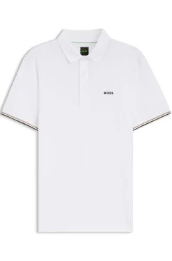Active Slim-Fit Poloshirt mit geprägtem Tennisball-Muster