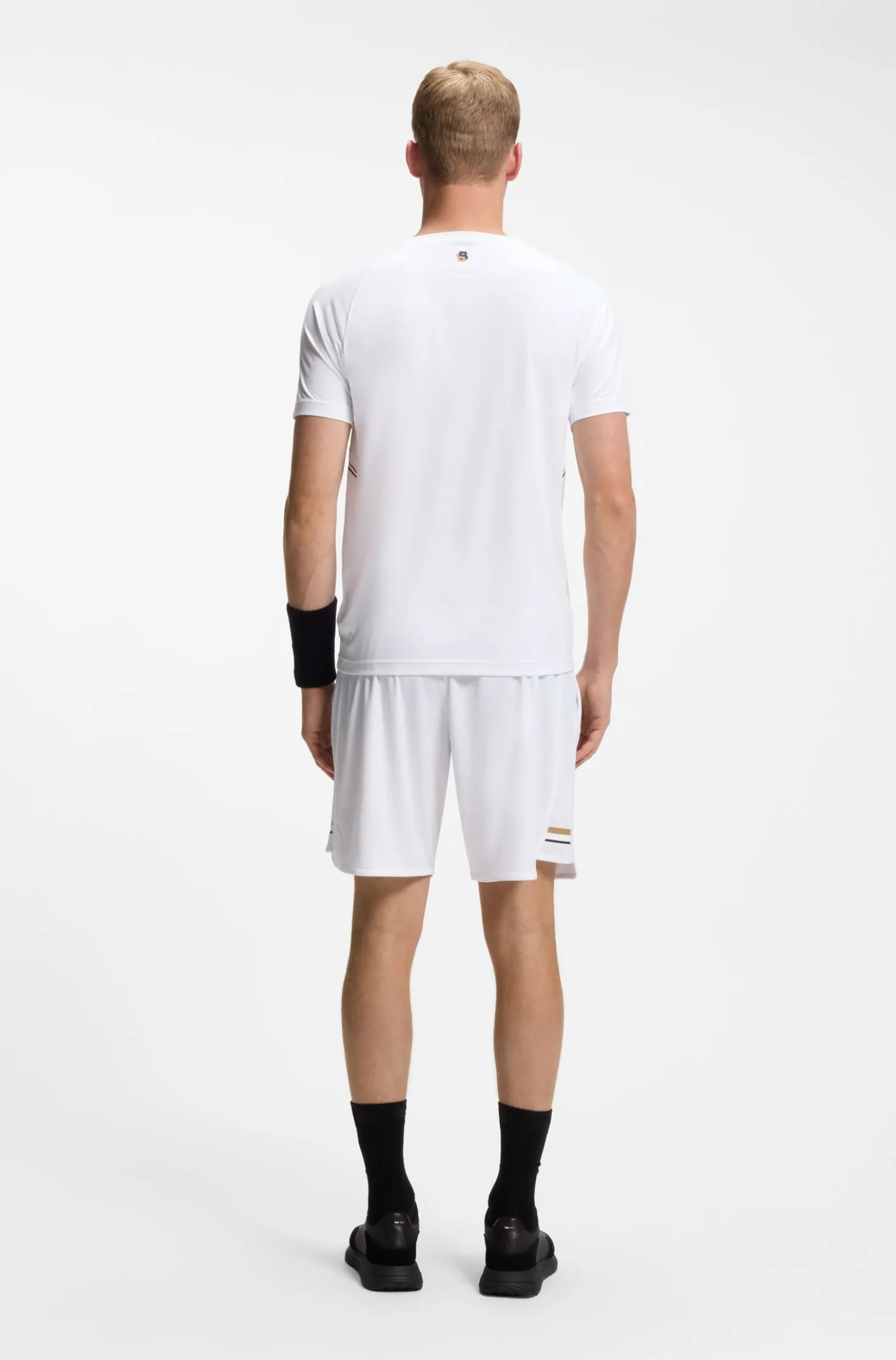 Active Slim-Fit T-Shirt aus Stretch-Gewebe mit kontrastfarbenen Akzenten