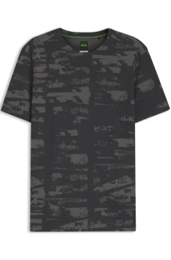 Active Slim-Fit T-Shirt mit Jacquard-Muster