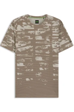 Active Slim-Fit T-Shirt mit Jacquard-Muster