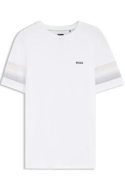 Active Slim-Fit T-Shirt mit Streifen an den Ärmeln