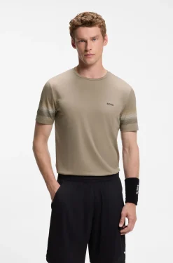 Active Slim-Fit T-Shirt mit Streifen an den Ärmeln