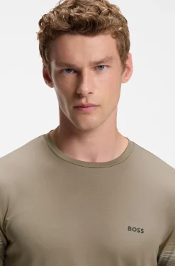Active Slim-Fit T-Shirt mit Streifen an den Ärmeln