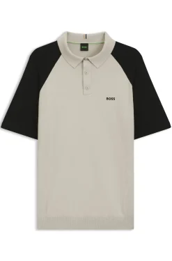 Active Strick-Poloshirt mit Colour-Blocking