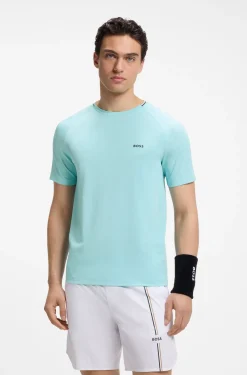 Active T-Shirt aus feuchtigkeitsableitendem Gewebe mit Tennisball-Prägung