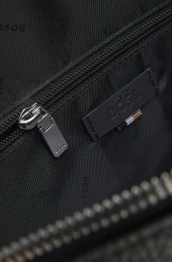 Aktentasche aus genarbtem Leder mit Logo-Prägung