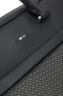 Aktentasche mit Monogramm-Print