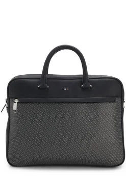 Aktentasche mit Monogramm-Print