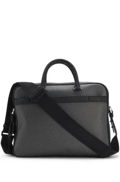 Aktentasche mit Monogramm-Print