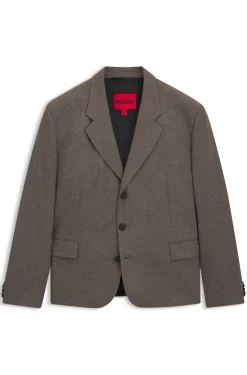 All-gender Modern-Fit Sakko aus Mouliné-Twill