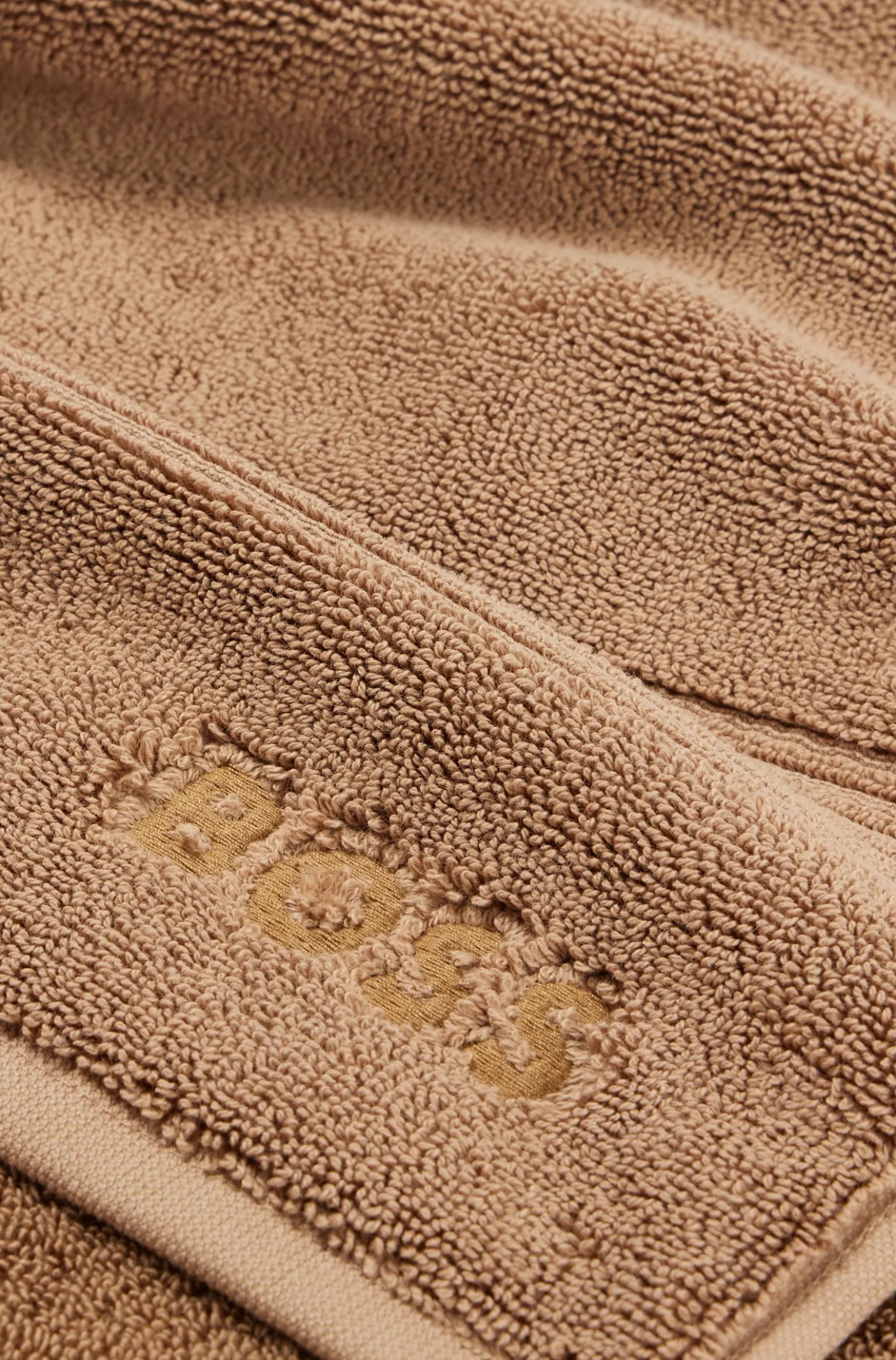 Badematte aus Baumwolle mit Logo-Stickerei