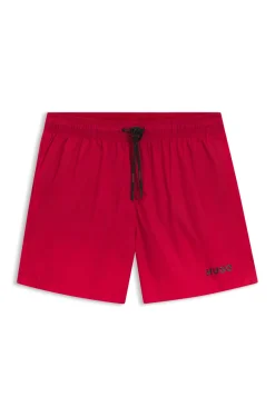 Badeshorts mit kontrastierendem Logo-Print