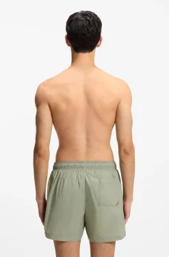 Badeshorts mit kontrastierendem Logo-Print