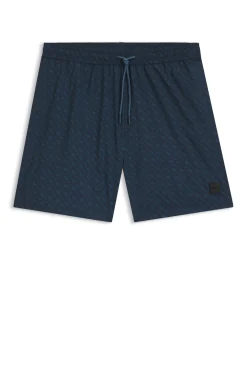 Badeshorts mit Logo-Aufnäher und Monogramm-Print im Dégradé-Stil
