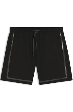 Badeshorts mit Logo-Streifen-Print