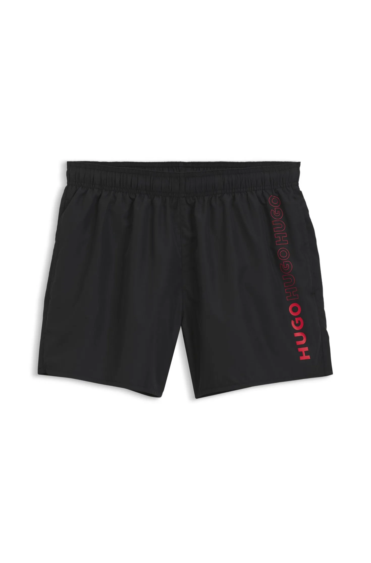 Badeshorts mit mehreren Logos