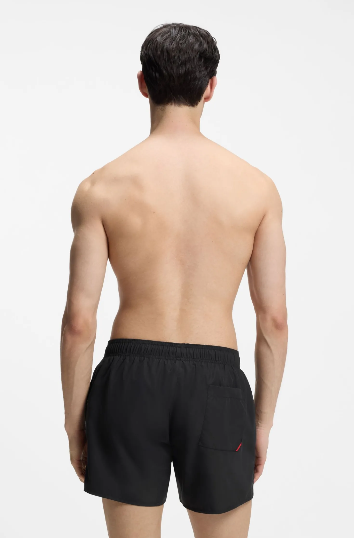 Badeshorts mit mehreren Logos
