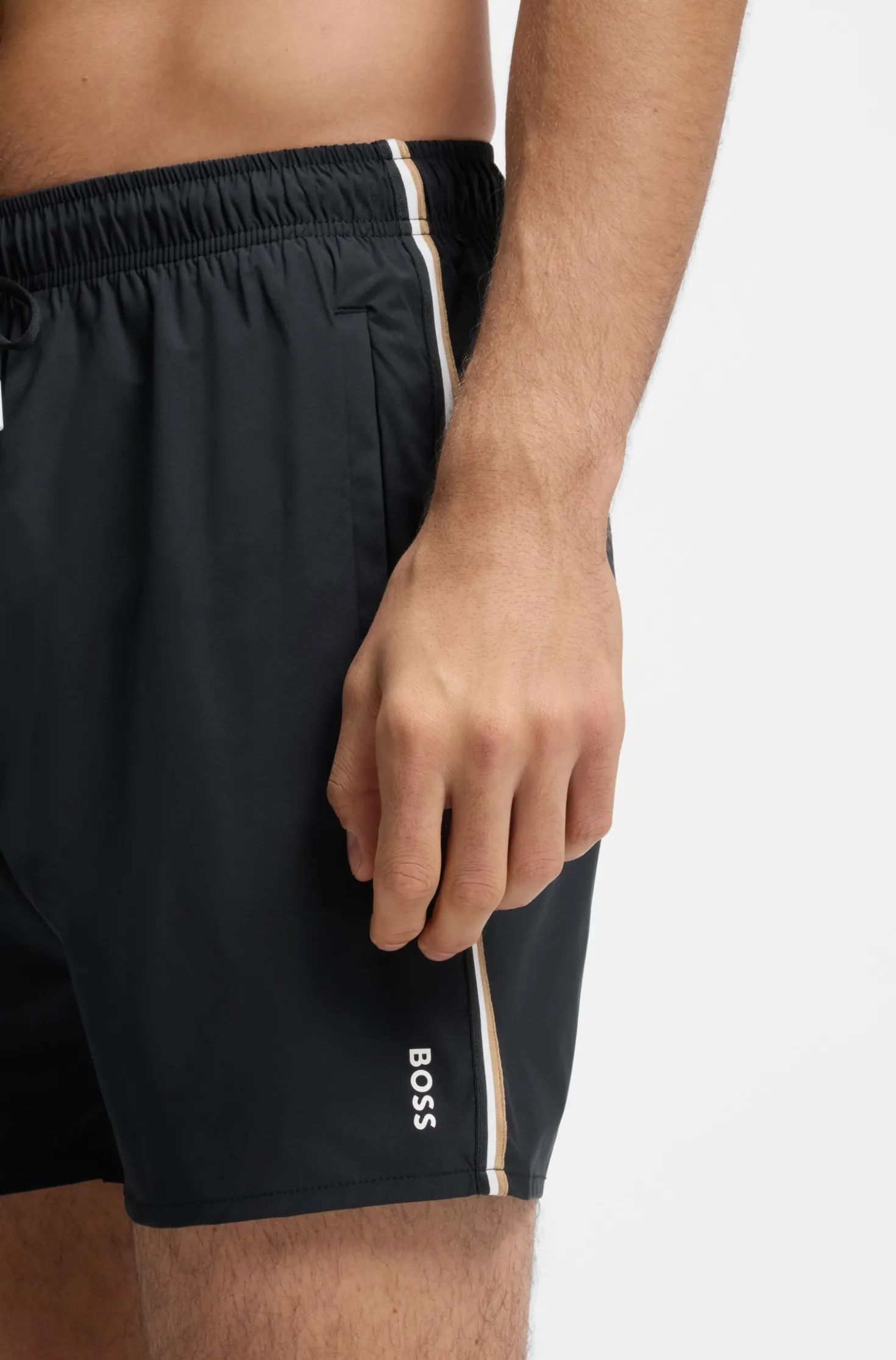 Badeshorts mit Signature-Streifen und Logo