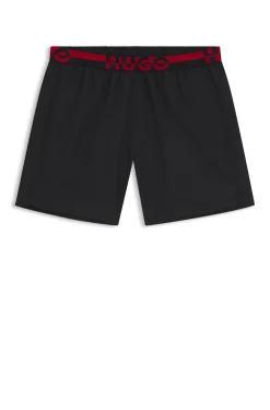 Badeshorts mit Split-Logo am Bund
