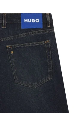 Baggy-Fit Jeans aus blauem Denim mit Vintage-Waschung