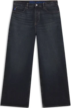 Baggy-Fit Jeans aus blauem Denim mit Vintage-Waschung