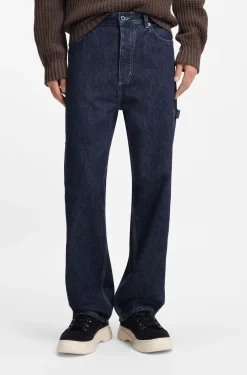 Baggy-Fit Jeans aus dunkelblauem Denim