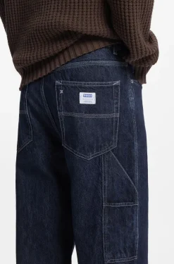 Baggy-Fit Jeans aus dunkelblauem Denim