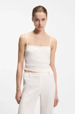 Bandeau-Top mit Riemchen