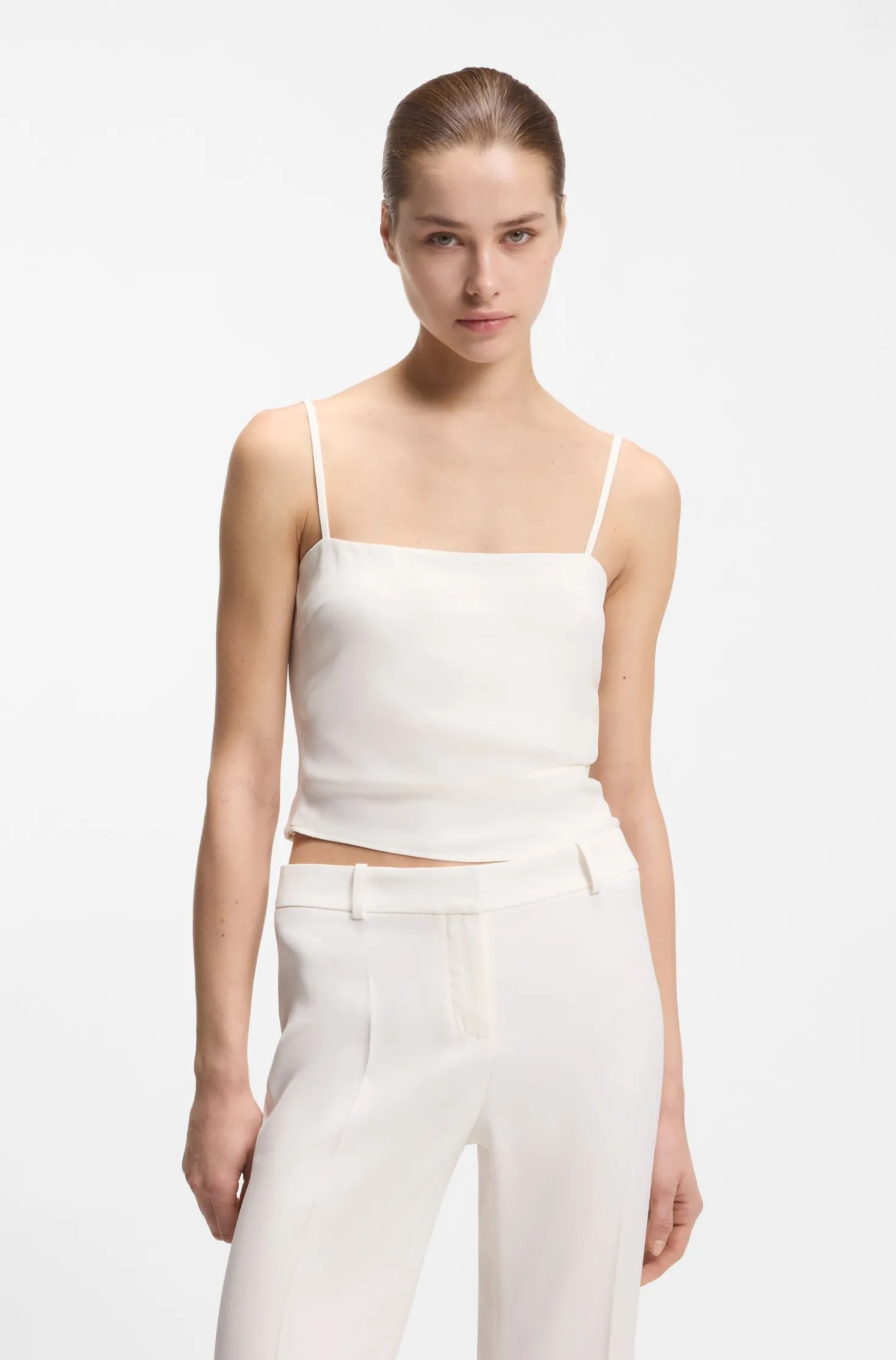 Bandeau-Top mit Riemchen