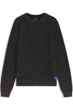 Baumwollpullover mit Ripp-Struktur
