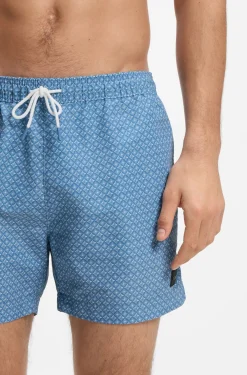 Bedruckte Badeshorts mit Logo-Badge