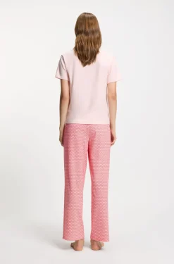 Bedruckte Pyjama-Hose aus Stretch-Modal und Baumwolle