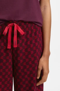 Bedruckte Pyjama-Hose aus Stretch-Modal und Baumwolle