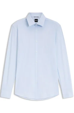 Bedrucktes Slim-Fit Hemd aus funktionalem Stretch-Jersey