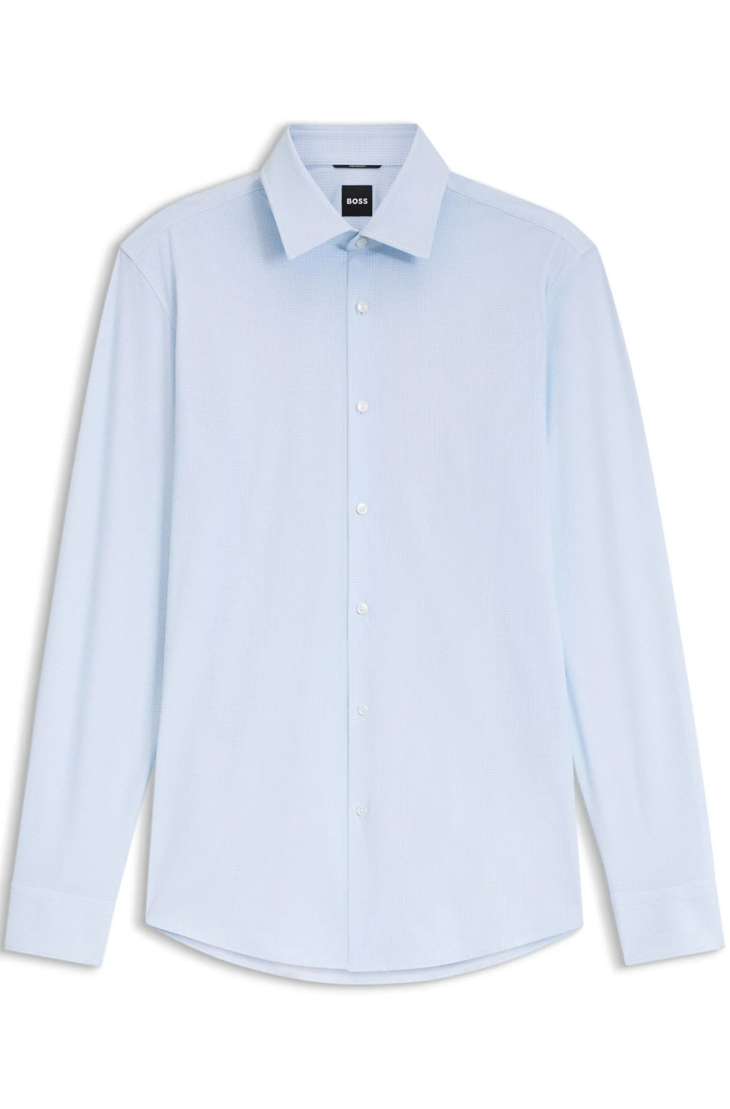 Bedrucktes Slim-Fit Hemd aus funktionalem Stretch-Jersey