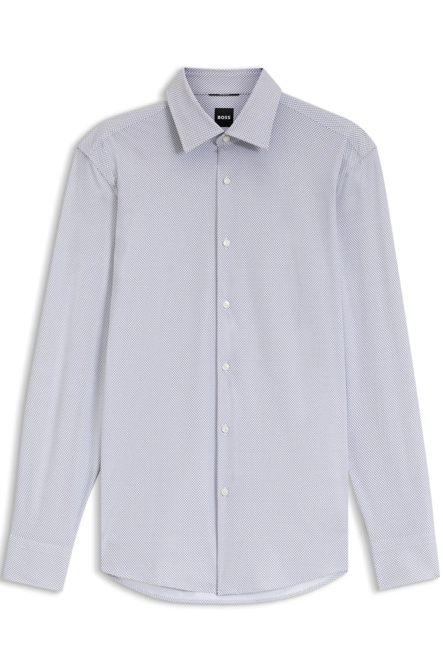Bedrucktes Slim-Fit Hemd aus funktionalem Stretch-Jersey