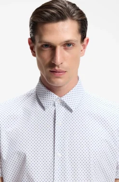 Bedrucktes Slim-Fit Hemd aus funktionalem Stretch-Jersey