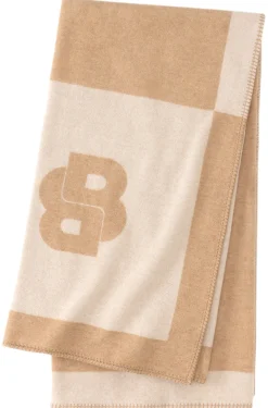 Überwurf aus Woll-Mix mit Double-B-Monogramm