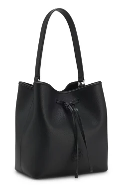 Beuteltasche aus genarbtem Kunstleder mit Double-B-Monogramm