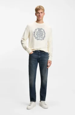 Blaue Maine Regular-Fit Jeans aus bequemem Stretch-Denim