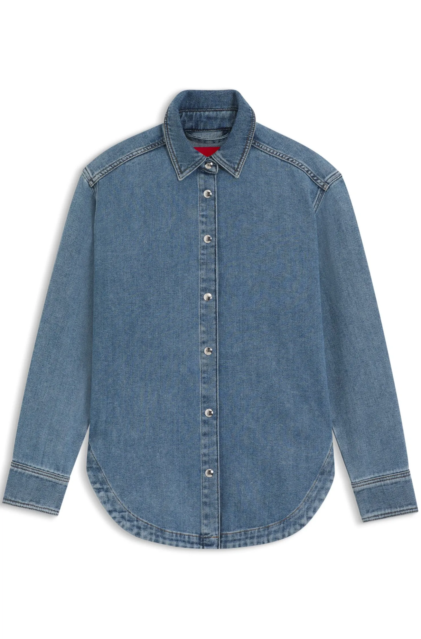 Blaues Hemd aus festem Denim