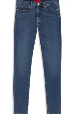 Blaue Skinny-Fit Jeans aus Stretch-Denim