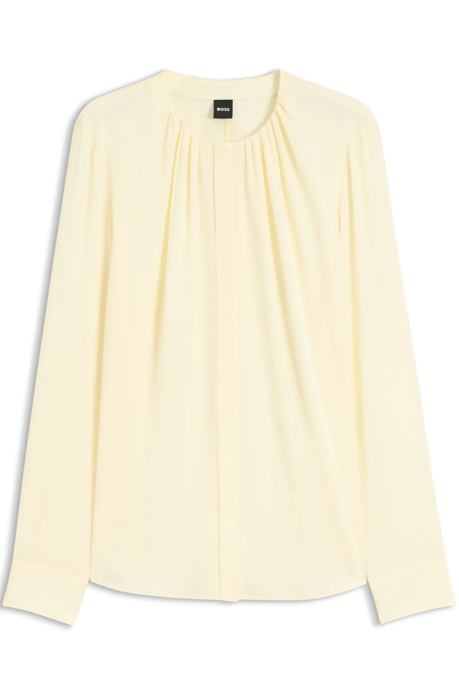 Bluse aus Stretch-Seide mit gerafften Details
