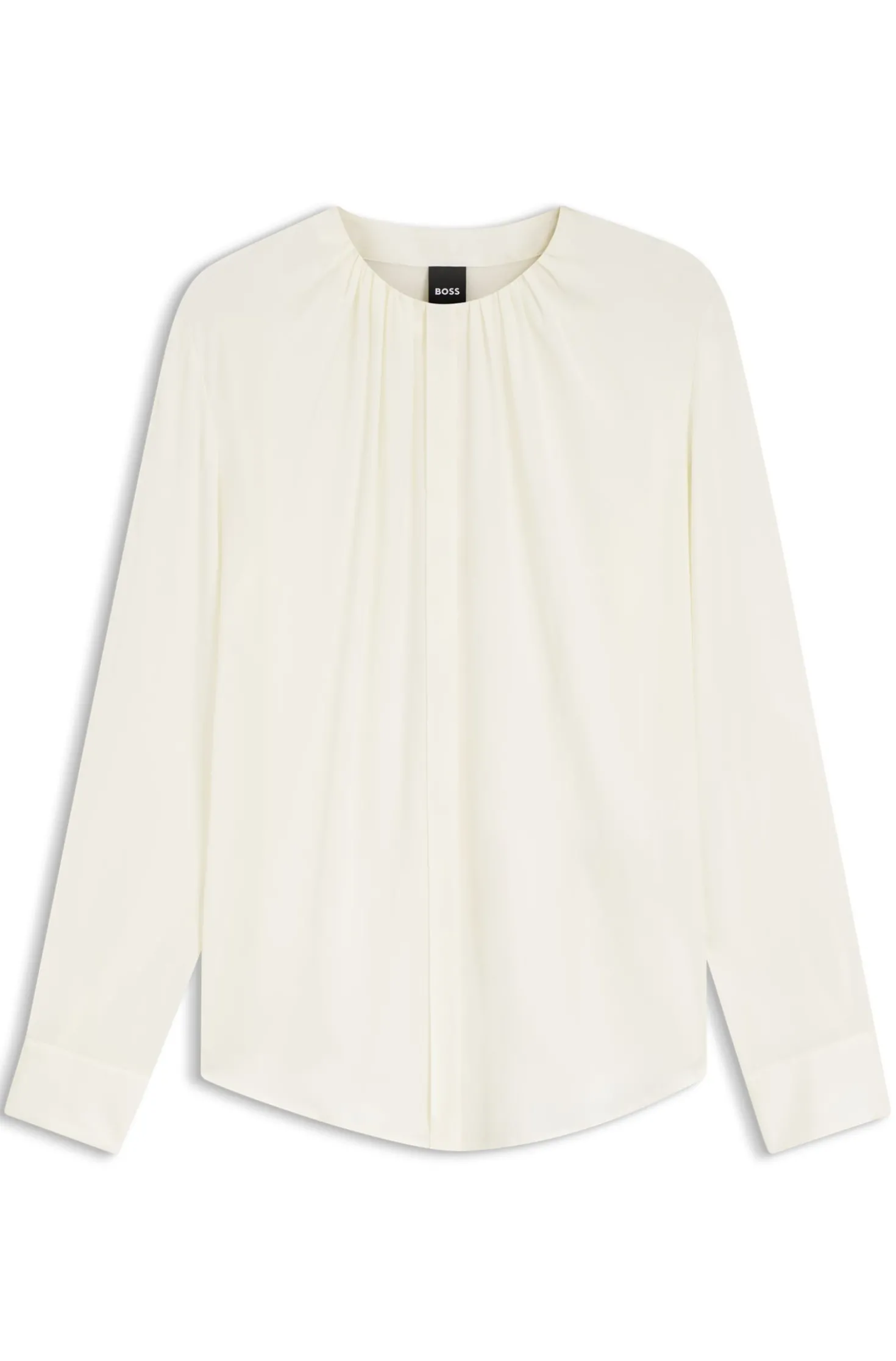 Bluse aus Stretch-Seide mit gerafften Details