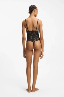 Body aus floraler Spitze mit Stack-Logo