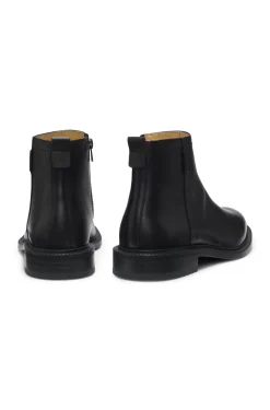 Boots aus Leder mit Logo-Detail